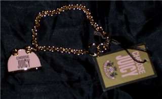 Juicy Couture Lip Gloss Bowler Bag Charm Bracelet NIB  