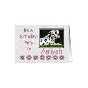  Birthday party invitation for Aaliyah   Dalmatian puppy 