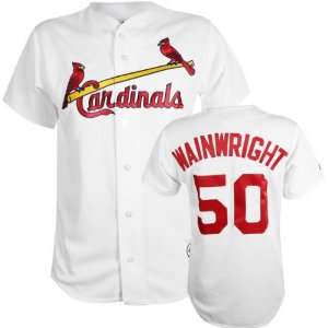  Adam Wainwright White Majestic MLB Home Replica St. Louis Cardinals 