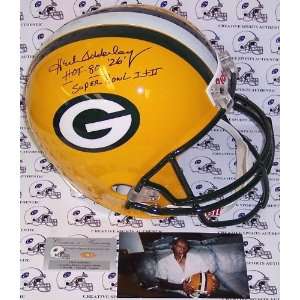 Herb Adderley   Autographed Full Size Riddell Football Helmet   Green 