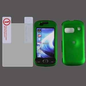 Samsung Craft R900 Green Rubberrized HARD Protector Case With Crystal 