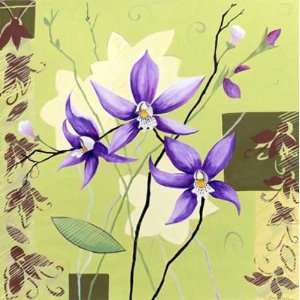  Orchids in Bloom I by Adriana. Size 12.00 X 12.00 Art 