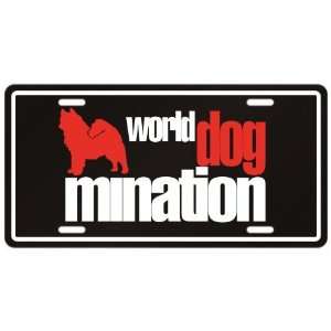    Samoyed  World Dog   Mination  License Plate Dog
