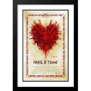 Paris Je Taime 20x26 Framed and Double Matted Movie Poster   Style D