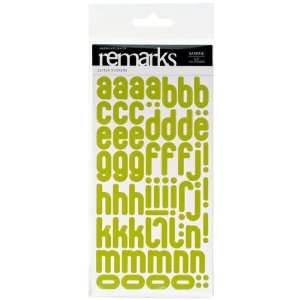 Remark Double Sided Sticker Sheet 3.75X6 Alphabet  Sammie Font  Leaf