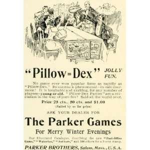  1897 Ad Parker Brother Christmas Games Pillow Dex Family 