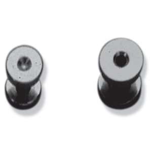   Tunnels Plugs with Black PVD Coating Size 16 Ga (1.2 mm) Sold by Pair