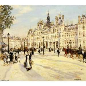    François Raffaelli   24 x 22 inches   The Hotel de Ville de Paris