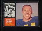 1962 Topps #87 Lindon Crow Los Angeles Rams VG (crease free) 18606