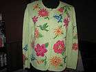 david brooks petites sz pl l gorgeous hummingbird flower cardigan 