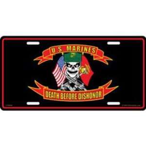  U.S. Marines Death Before Dishonor License Plate 