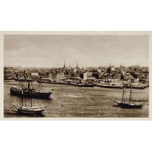  1926 Harbor St. John New Brunswick Canada Photogravure 