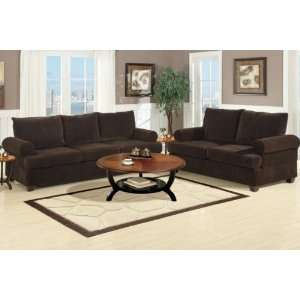  2 Pcs Sofa Set F7142 / Chocolate