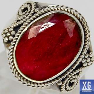 SR31056 INDIAN RUBY 925 STERLING SILVER RING JEWELRY s.6  