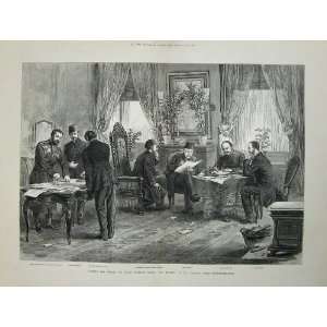  1878 Signing Treaty Peace Russia Turkey Constantinople 