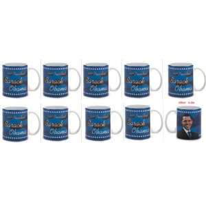  Patriotic All American Barack Obama Mug Set of 10 