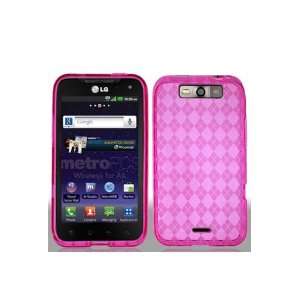  LG MS840 Connect 4G TPU Skin Case with Inner Check Design 