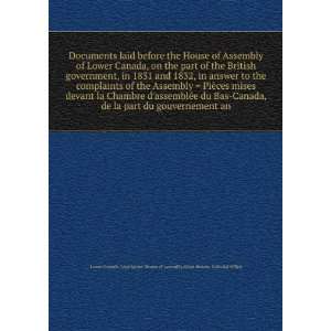 the British government, in 1831 and 1832, in answer to the complaints 