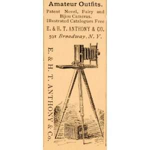  1885 Ad Anthony Company Cameras Photographers Equipment 