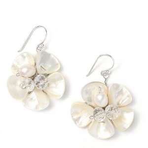  Freshwater Pearl Flower Dangle Bridal Earrings Everything 