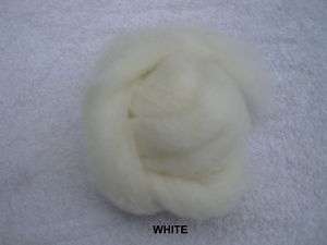 Romney roving White  8oz  