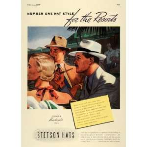 1937 Ad Stetson Hats Men Resort Style Fashion Accessory 