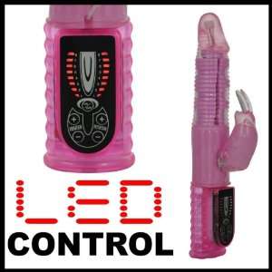  64 Combos LED Wave Passion Jack Rabbit Vibrator Pink 