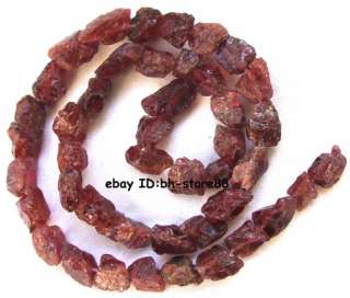 6x7mm natural rough Red Garnet baroque Beads 15  