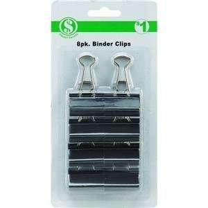 Binder Clip   Dollar Program, 8CT LARGE BINDER CLIPS
