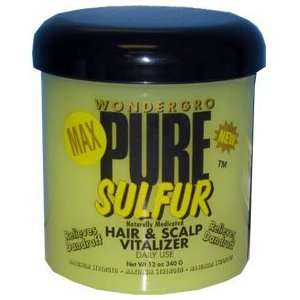   Pure Sulfur Naturally Medicated Hair & Scalp Vitalizer 12 Oz. Beauty
