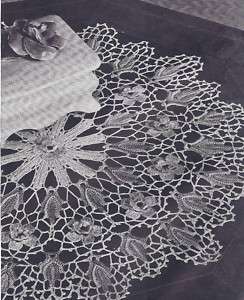 Vintage Crochet PATTERN Wild Rose Flower Doily Motif  