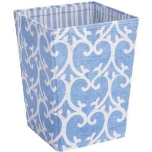 John Robshaw Han Foldable Waste Basket Blue 