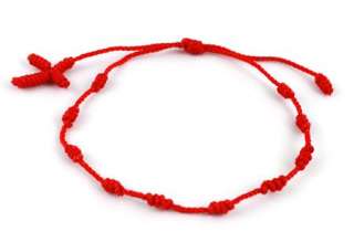 PCS Red Knotted Rosary Bracelets  