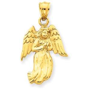  14k Polished Angel Charm Jewelry