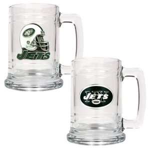  New York Jets NY Set of 2 Beer Mugs