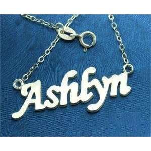   925 Silver Any Name Necklace Ashlyn Style 