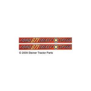  FORD 871 SELECT O SPEED MYLAR DECAL SEAT Automotive