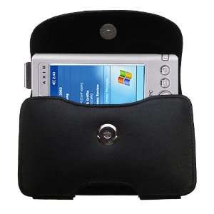 Horizontal Black Leather Case for the Dell Axim x30 with 