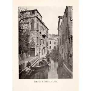  1905 Print Sanudo Van Axel Canal Gondola Venice Italy 