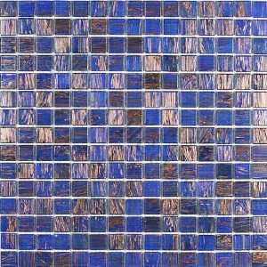  River Run 3/4 x 3/4 Blue Gem Blends Glossy Glass Tile 