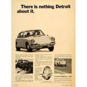 1967 Ad Vintage Porsche GT Automobiles Racing Detroit 