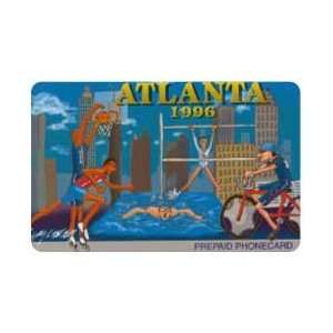   10. Atlanta 1996 Artistic Design of Sports & Skyline (Red Den.) USED