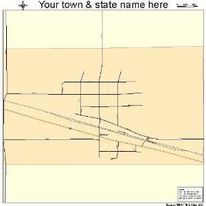  Street & Road Map of Balfour, North Dakota ND   Printed 