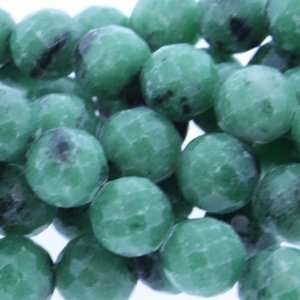 Ruby Zoisite  Round Faceted   10mm Diameter, Sold by 16 Inch Strand 