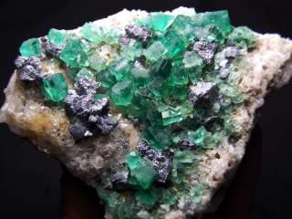 Emerald Green Fluorite w/Galena, Rogerley, England  