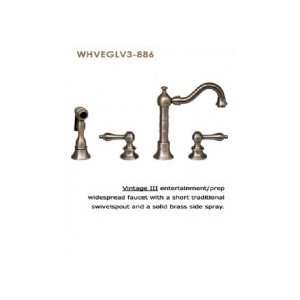 Whitehaus Widespread Entertainment/Prep Faucet W/ Side Spray WHVEGLV3 