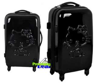 Hello Kitty Luggage Bag Trolley Baggage Roller 24Black  