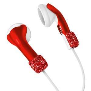  Deos Earphone Covers   Red w/ Red Sparkle Electronics