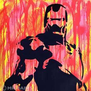  Iron Man Original Acrylic On Canvas Painting Pop Art 