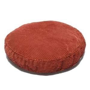  Plush Chenille Round Pet Bed with Non Skid Bottom in 